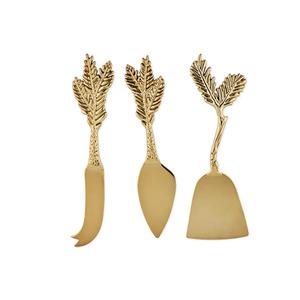 Ensemble de couteaux à fromage et à dessert en laiton, design poisson, couverts chics pour un service élégant sur plateau de charcuterie, ensemble de couverts à fromage élégants - Product Image 2