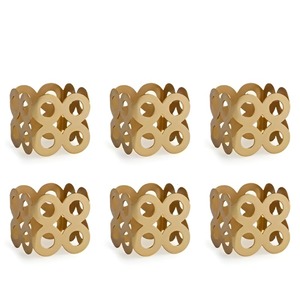 Amazing Best Sale Wholesale New Style Fancy Metal Silver Square Shape Luxury Napkin <b>Rings</b> for Hotel Table Decoration - Product Image 2