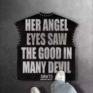 Camiseta sin mangas de calidad original, personalizable, estilo urbano, oversize, con hombros caídos, manga larga, vintage, de sarga. - Product Image 4