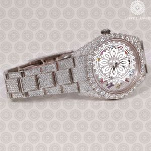 Reloj de Lujo Charm Jewells de Acero Inoxidable, Caja de 40 mm, Movimiento Mecánico Analógico, Estilo Vintage para Hombre, Detalles de Diamantes, 10 Bar - Product Image 4