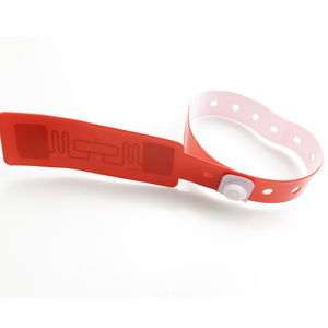 Bracelet d'identification jetable en PVC vinyle RFID NFC 13,56 MHz étanche pour l'identification médicale personnalisée en milieu hospitalier - Product Image 3
