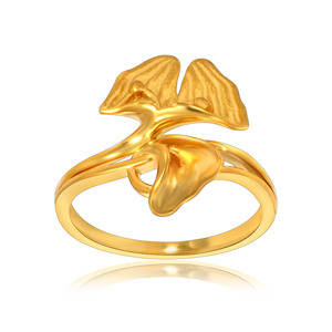 Premium 18K Gold Plated Ginkgo Leaf <b>Adjustable</b> <b>Ring</b> for Women Elegant Nature Inspired Open Leaf Finger <b>Ring</b> Luxury Daily Wear - Product Image 1