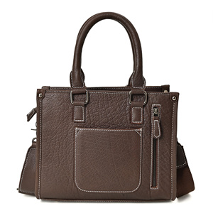 Bolso Tote de Cuero para Mujer, con Bordado de Puntada de Bota, Bolso Satchel Estructurado, Cierre Interior con Cremallera, Correa para el Hombro, para Uso Diario - Product Image 2