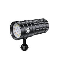 OCSHARK D12 12000 Lumens Lampe vidéo sous-marine 150m, lampe torche étanche avec charge Type-C, professionnelle pour les sports sous-marins