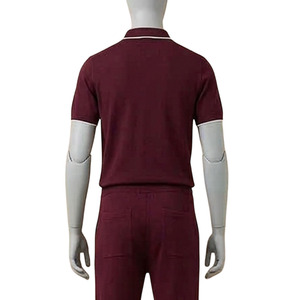 Polo homme léger coupe ajustée décontracté avec col à bordure blanche et patte de boutonnage à 3 boutons pour l'été - Product Image 5