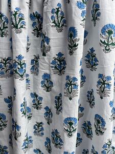 Robe d'été en coton à col carré, mini-robe, robe courte, imprimé floral à la main, robe midi à manches longues pour femmes - Product Image 3