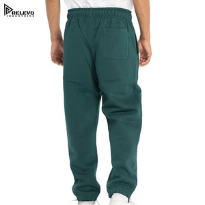 Pantalon de survêtement 100 % coton pour homme – Pantalon d'entraînement en molleton bouclette à taille mi-haute avec taille élastique et motif imprimé - Product Image 2