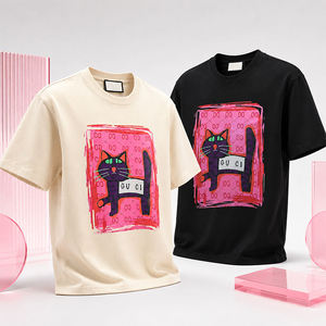 เสื้อยืดผู้ชายแบรนด์หรูรุ่นใหม่ล่าสุด พิมพ์ลายโลโก้ด้านหน้า คอกลม เป็นมิตรต่อสิ่งแวดล้อม ป้องกันการเป็นขุย แห้งเร็ว ระบายอากาศได้ดี - Product Image 4