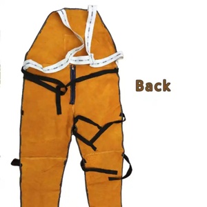 Pantalon de soudeur en cuir de vachette, équipement de protection individuelle pour la sécurité industrielle, vêtements de travail de protection - Product Image 1