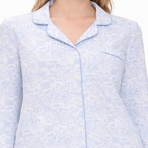 Conjunto de pijama de color personalizado para mujer, de manga larga, con botones, ropa de dormir cómoda, traje de dormir con ajuste cómodo para mujer - Product Image 5