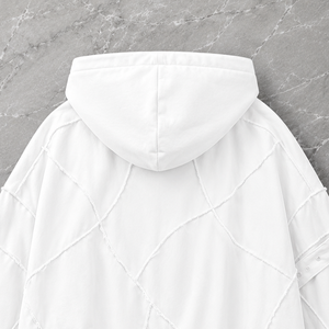 เสื้อฮู้ดดี้ Glory Custom Oversized แบบซิป แต่งผ้าปะติดปะต่อ ลุคใหม่ทันสมัย ผลิตจากผ้าฝ้าย 100%  รับสกรีนโลโก้ตามสั่ง สำหรับทุกเพศ - Product Image 4