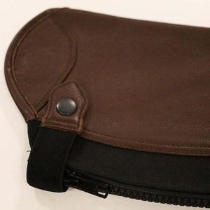 Demi-chaps d'équitation en cuir véritable pour homme, coupe ajustée, style western, confortables à porter - Product Image 4