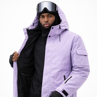 Veste de ski professionnelle personnalisée, chauffante, imperméable, respirante, à capuche, avec fermeture éclair Polartec, coupe-vent, Primaloft