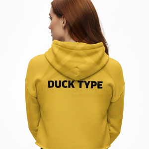 Sudadera Corta Amarilla para Mujer con Estampado de Pato, Sudadera de Algodón para Otoño - Product Image 2