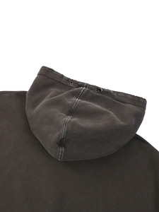 เสื้อฮู้ดดี้โอเวอร์ไซส์สีเทา ยูนิเซ็กซ์ ผ้าฝ้ายเฟรนช์เทอร์รี่ สวมใส่สบายๆ สำหรับฤดูใบไม้ร่วง มีกระเป๋าจิงโจ้ สีพื้น ระบายอากาศได้ดี น้ำหนัก 340 กรัม - Product Image 4