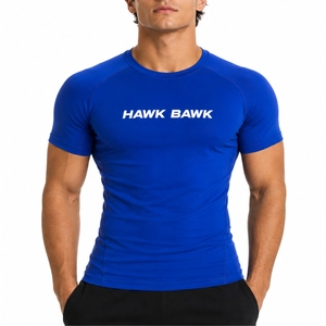<b>Men</b> Short Sleeve <b>Compression</b> <b>Shirt</b> Premium Stretch Breathable Quick Dry Flexible Soft Lightweight Breathable Material <b>For</b> <b>Men</b> - Product Image 1