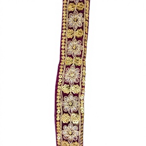 Encaje de algodón bordado de calidad premium hecho con hilos de algodón suaves y duraderos. - Product Image 1