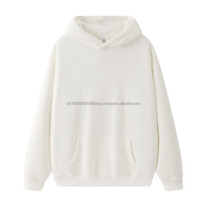 Sudaderas con capucha de algodón de invierno suave GSM 350, sudadera cálida y cómoda de terciopelo de llama, se acepta logotipo bordado personalizado - Product Image 4