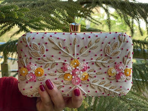 Jutti — pochette brodée pour femme, tenue de soirée élégante, ensemble deux pièces, Style indien, broderie, Jutti - Product Image 5