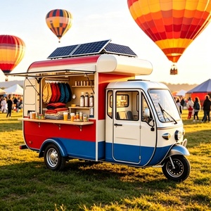 Tricycle électrique à succès pour la vente de glaces, avec vitrine réfrigérée et bar à garnitures, idéal pour les événements estivaux en bord de mer - Product Image 2
