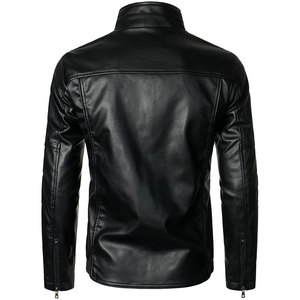 Chaquetas de Cuero para Hombre, Diseño Moderno, Totalmente Personalizadas, de Cuero Genuino de Búfalo, Hechas en Pakistán, Chaqueta de Cuero Negra - Product Image 3