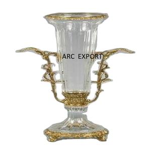 Vintage Golden Steel Metal Designing Flower <b>Vases</b> New Antique Design Home Decoration Coral Flower <b>Vase</b> for Wholesale Suppliers - Product Image 1