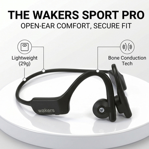 Auriculares de Conducción Ósea Wakers Sport Pro - Auriculares Bluetooth Inalámbricos Resistentes al Agua IPX7, Ultraligeros 29g - Product Image 4