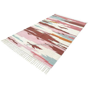Handmade Luxury Cotton Kilim <b>Rug</b> Washable Handloom Carpet for Home Decorative Indian Suppliers' Handcrafted Prayer Runner <b>Rugs</b> - Product Image 1