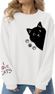 Nueva Colección Sudadera de Algodón para Mujer, de Lujo, Manga Larga, Cuello Caído, Estampada, Cómoda, Casual, Invierno, Personalizada por Delante - Product Image 1