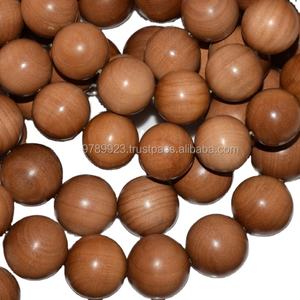 Accesorio espiritual de declaración de cuentas de barril talladas de sándalo Premium - Product Image 2