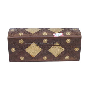 Organizador de almacenamiento de joyas de madera con clase de alta calidad con incrustaciones de latón hechas a mano a precios asequibles de proveedores - Product Image 6