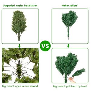 Albero di Natale Festivo da 2,3 m con 1450 Rami per Decorazioni Natalizie in Casa o Ufficio - Product Image 5