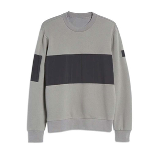 เสื้อสเวตเชิ้ตผู้ชายสีเทา คอกลม ดีไซน์ตัดต่อสี ทรงปกติ สวมใส่สบายๆ สำหรับฤดูใบไม้ร่วง ผลิตจากผ้าโพลีเอสเตอร์ผสมฝ้าย - Product Image 5