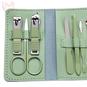 7-in-1 Luxury Manicure Pedicure Care <b>Set</b> Carbon Steel <b>Nail</b> Clipper File Scissors with PU Case - Product Image 4