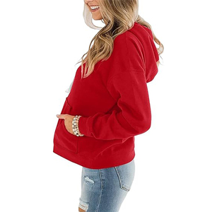 Sweat-shirt oversize pour femme, style streetwear, pull confortable en polaire, coupe ample avec poche logo sur le devant, décontracté, hiver, éco-responsable - Product Image 2