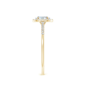 Bague de fiançailles et de mariage vintage en diamant ovale cultivé en laboratoire certifié IGI, or 10K 14K 18K, argent 925 935 plaqué rhodium - Product Image 3