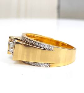 Anillo de Diamantes Djewels, Joyería de Compromiso, Oro Amarillo de 14K, Corte Brillante Cultivado en Laboratorio, Engaste de Garras, Certificado IGI, Estilo Masculino de Lujo - Product Image 3