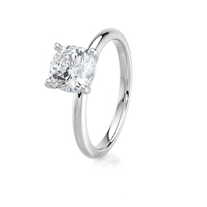 Anillo de Compromiso Solitario con Diamante Cultivado en Laboratorio de Corte Cojín de 1.60 Quilates, Oro Blanco de 14K, Joyería Nupcial Personalizada - Product Image 3