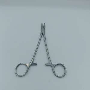Vente en gros usine : Porte-aiguille droit en acier inoxydable, forceps chirurgical réutilisable pour la suture, logo personnalisé OEM - Product Image 4