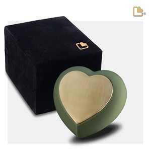Urne en verre en forme de cœur verte avec support en métal pour cendres humaines, urne décorative en forme de cœur pour cendres d'adultes, urne commémorative pour cendres de femme adulte - Product Image 4