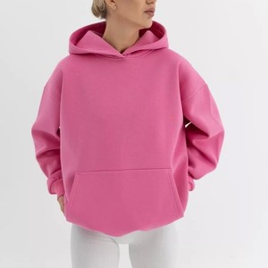 Sudadera con Capucha Extra Grande Rosa, de Forro Polar, con Bolsillo Frontal con Logotipo, Informal, Unisex, para Invierno, 100% Algodón, Antiarrugas - Product Image 2