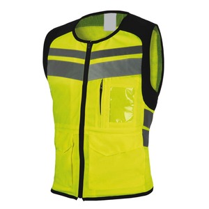 Chaleco de Seguridad de Alta Visibilidad, Amarillo Fluorescente, Reflectante, Unisex, Malla de Poliéster, Cierre de Cremallera Trasero, Bolsillos Delanteros - Product Image 2