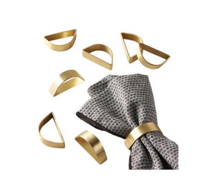 Anillos para Servilletas al por Mayor, Semicirculares de 2.5 cm de Ancho, Accesorio Duradero para Decoración de Mesa, Porta Servilletas para Bodas y Fiestas - Product Image 1