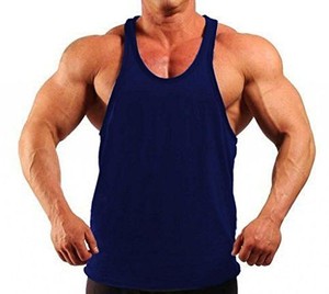 Camiseta de tirantes personalizada para hombre, de algodón, para gimnasio, con logo personalizado, lisa, sin mangas, para culturismo y fitness. - Product Image 6