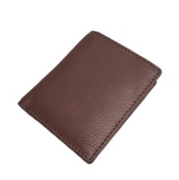 Dompet Kulit Sapi Vintage Berkualitas Tinggi dengan Kantong Depan, Resleting, Tempat Kartu Kredit, Koin, dan ID, Anti RFID, Murah, MOQ Rendah, Cocok untuk Semua Musim, Model Pendek