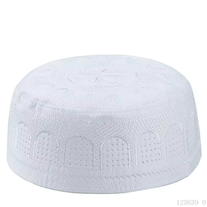 Gorro de Oración Islámico Bordado, Gorro Kufi Musulmán, Gorro Transpirable y Ligero para el Día a Día, Ramadán y Eid - Product Image 3