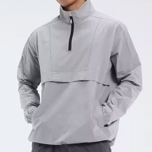 Veste coupe-vent pour homme en gros, mode décontractée, logo personnalisé, coupe ajustée, imperméable, vêtements de sport d'extérieur pour homme - Product Image 4
