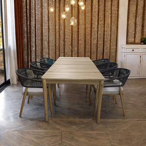 Juego de mesa de comedor y silla portátil de madera maciza de fábrica de Vietnam, muebles de jardín y cocina para sala de estar - Product Image 4