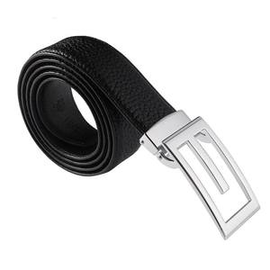 RELEVO INDUSTRIES Cinturón Casual de Cuero Genuino de Vaca Marrón Sólido con Hebilla Rectangular Plateada, Transpirable y Ecológico - Product Image 3