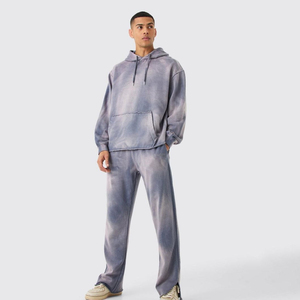 Survêtement Homme Délavé à l'Acide de Qualité Supérieure, Design Personnalisé, Coupe Oversize, Vente en Gros Usine, Prix Bas, Respirant - Product Image 5